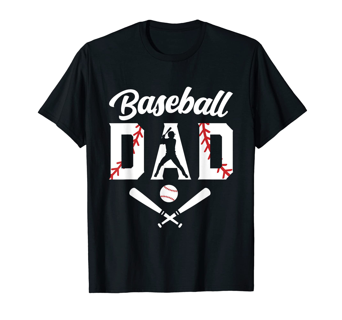 Baseball Dad Fathers Day Baseball T-Shirt - Trendy Graphic for Adults - T-Shirt, Sweatshirt, Hoodie