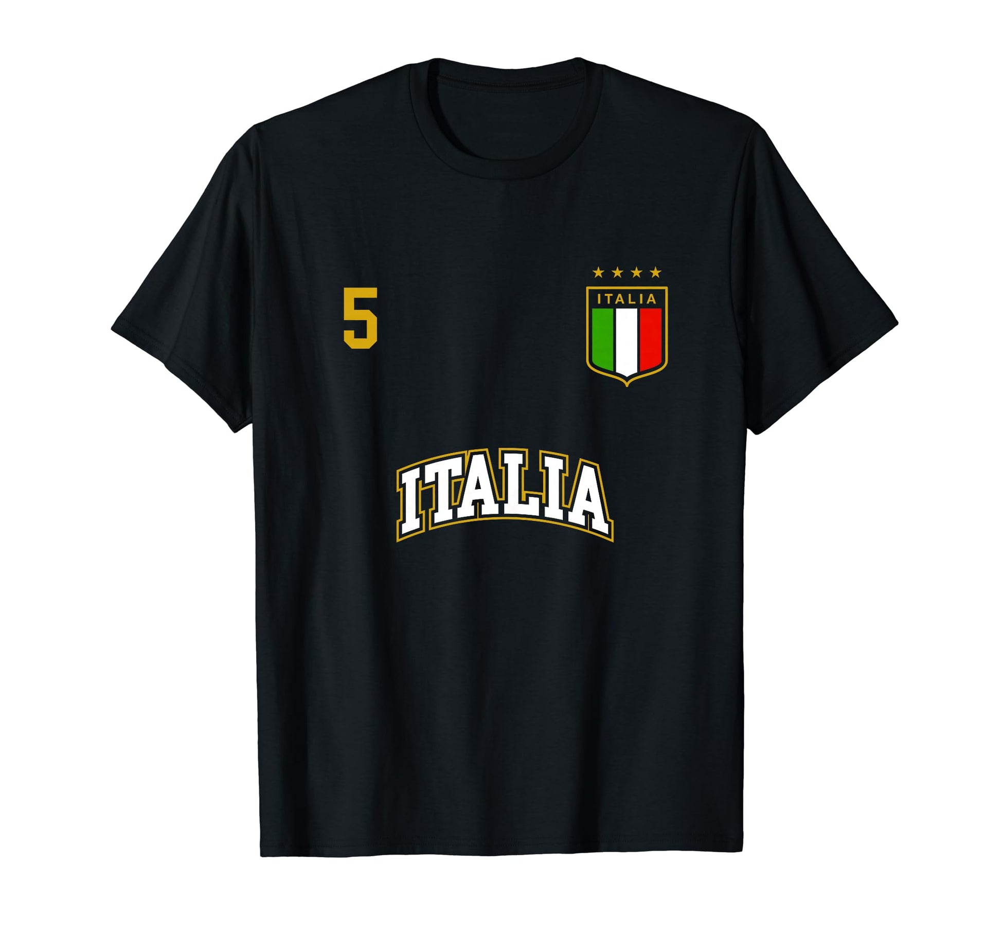 Italia Team Sports Number 5 Soccer T-Shirt - Aesthetic Graphic Unisex - T-Shirt, Sweatshirt, Hoodie