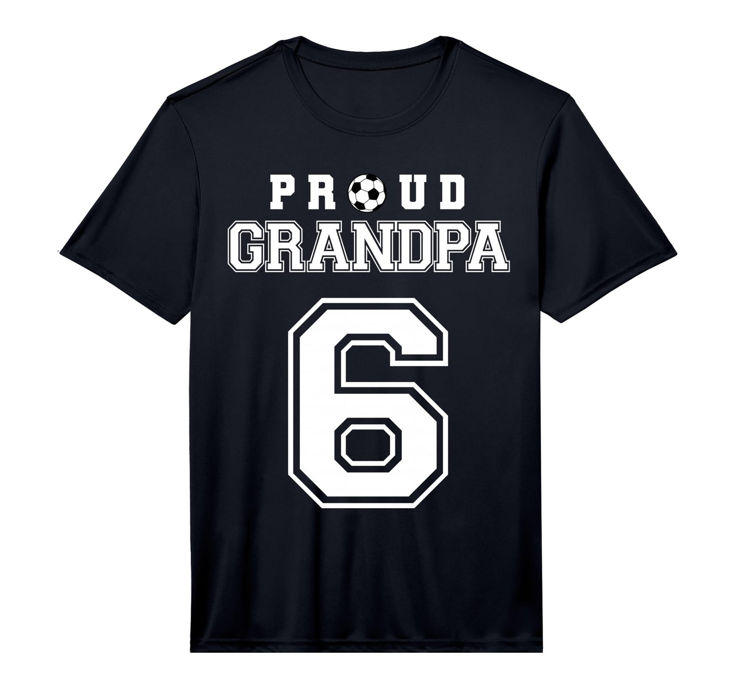 Number 6 Custom Proud Soccer Futbol T-Shirt - Novelty Apparel for Adults - T-Shirt, Sweatshirt, Hoodie
