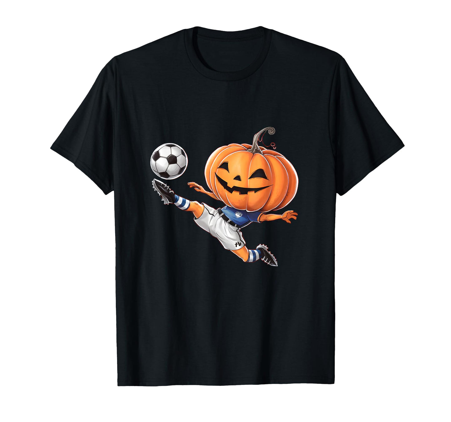 Pumpkin Soccer Player Funny Ball Spooky T-Shirt - Novelty Apparel Unisex - T-Shirt, Sweatshirt, Hoodie