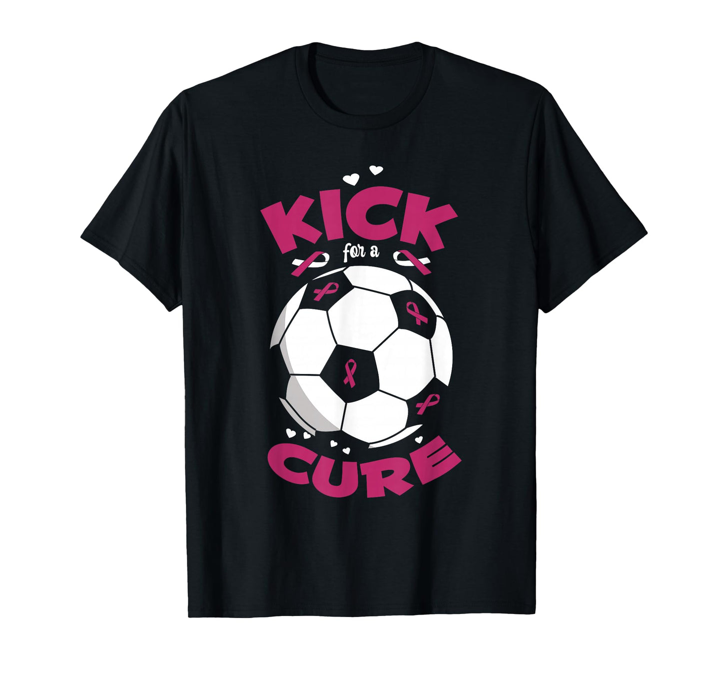 Kick Cure Breast Cancer Awareness T-Shirt - Novelty Apparel Men Women - T-Shirt, Sweatshirt, Hoodie