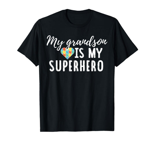 Autism Awareness Grandma Or Grandpa T-Shirt - Graphic Print Unisex - T-Shirt, Sweatshirt, Hoodie