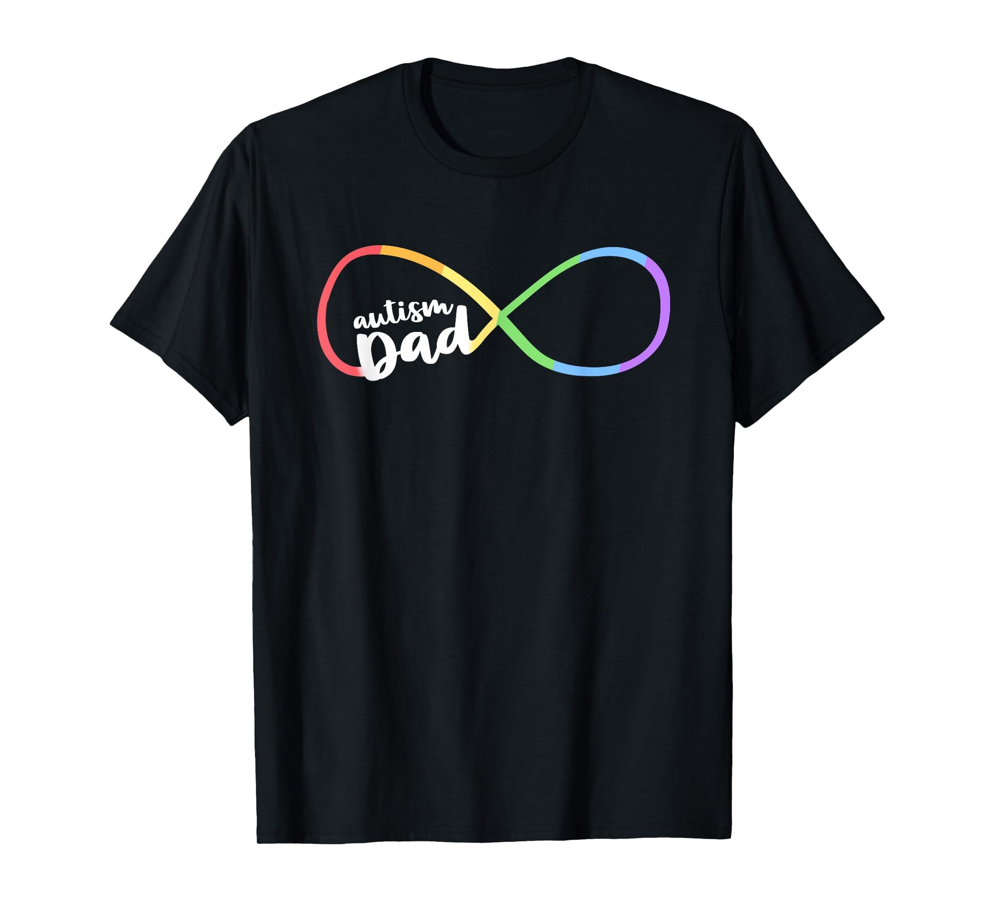 Family Autism Awareness Dad Rainbow T-Shirt - Aesthetic Graphic for Adults - T-Shirt, Sweatshirt, Hoodie