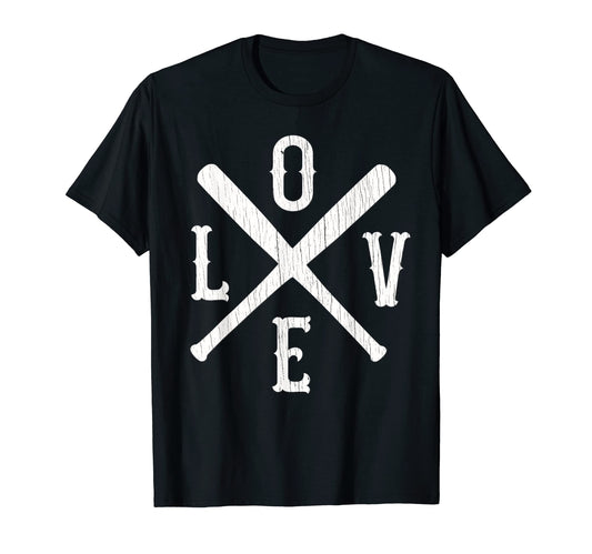 Baseball Love Bat Mom Dad Softball T-Shirt - Novelty Apparel Unisex - T-Shirt, Sweatshirt, Hoodie