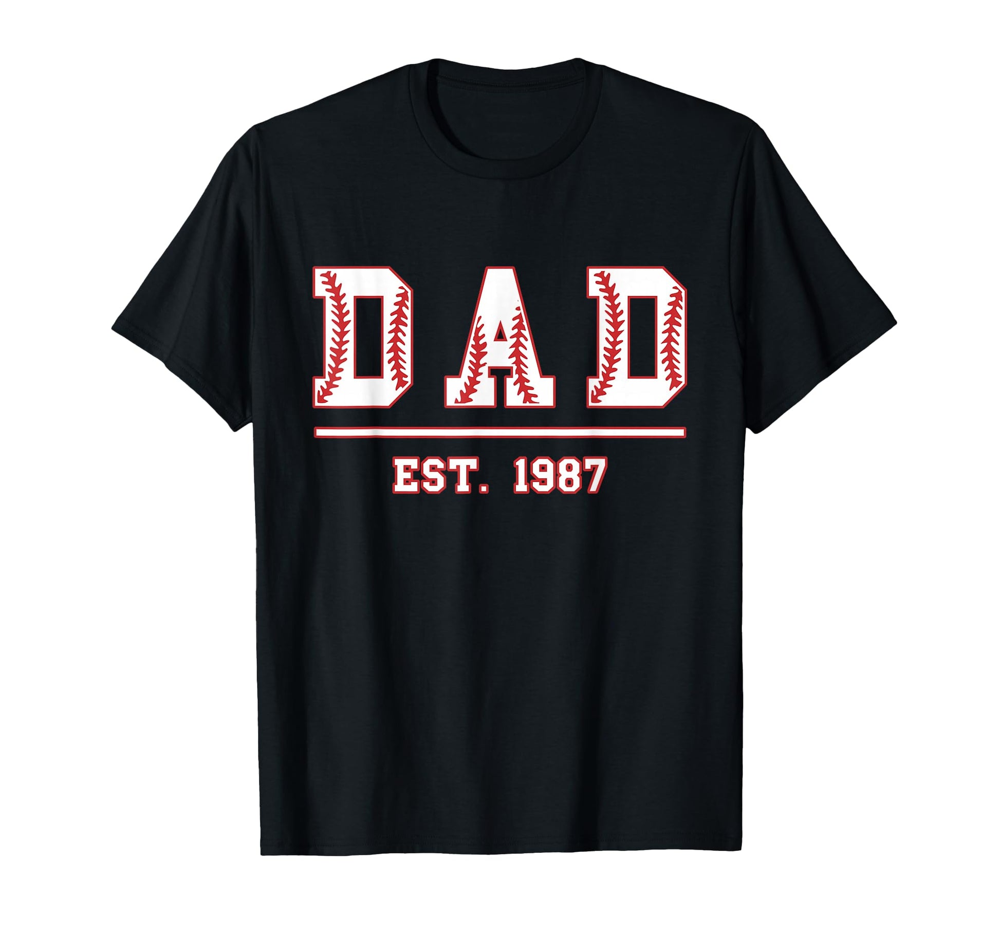 Dad Est 1987 Funny Sports Year T-Shirt - Custom Art Print Unisex - T-Shirt, Sweatshirt, Hoodie