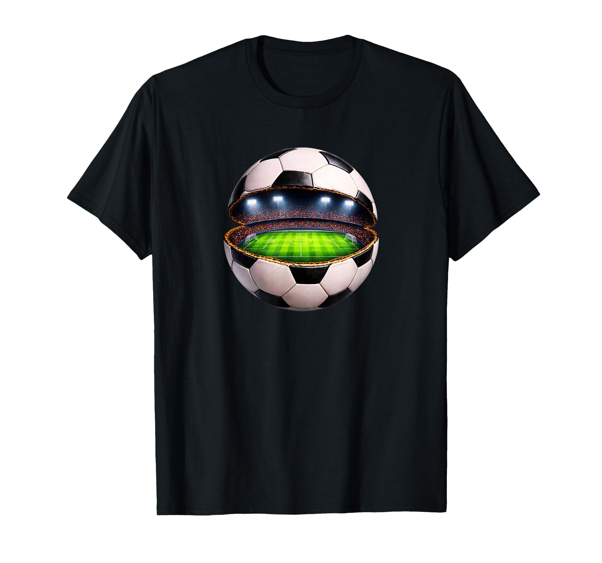 Soccer Stadium Inside Ball T-Shirt - Casual Everyday Wear for Adults - T-Shirt, Sweatshirt, Hoodie