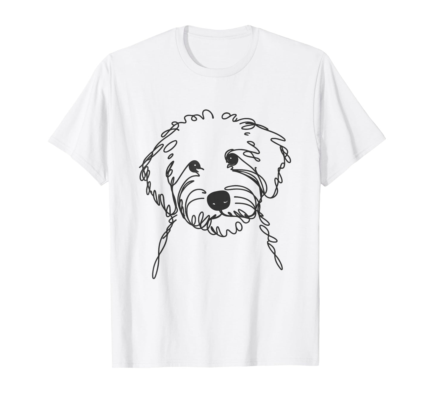 Line Art Dad Mom Dog Sheepadoodle T-Shirt - Trendy Graphic Unisex - T-Shirt, Sweatshirt, Hoodie