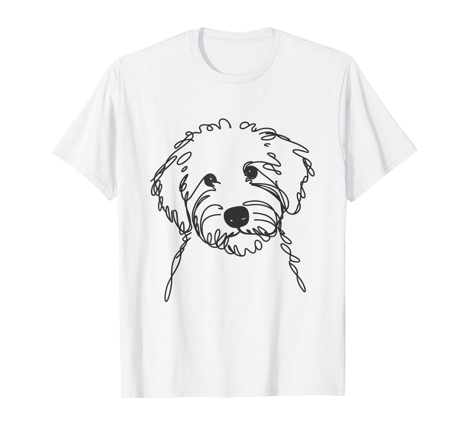 Line Art Dad Mom Dog Sheepadoodle T-Shirt - Trendy Graphic Unisex - T-Shirt, Sweatshirt, Hoodie