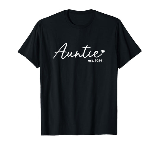 Auntie Aunt Est 2024 T-Shirt - Aesthetic Graphic for Adults - T-Shirt, Sweatshirt, Hoodie