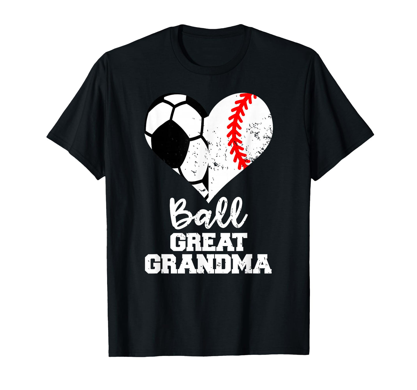 Ball Great Grandma Heart Funny Soccer T-Shirt - Graphic Print Unisex - T-Shirt, Sweatshirt, Hoodie
