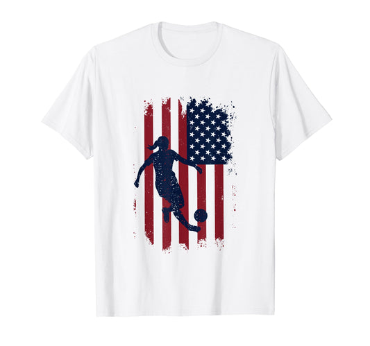 American Flag World Soccer T-Shirt - Novelty Apparel Men Women - T-Shirt, Sweatshirt, Hoodie