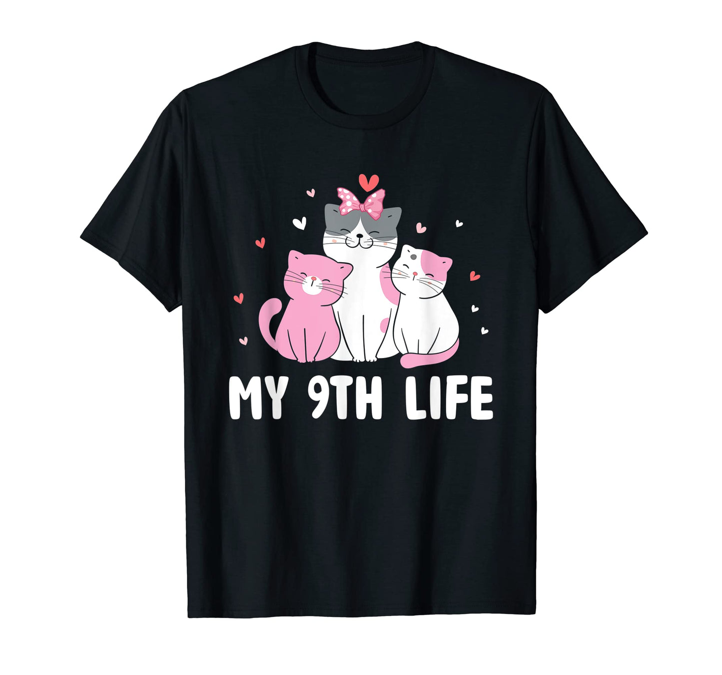 My 9Th Life Cat Lover Birthday T-Shirt - Aesthetic Graphic Men Women - T-Shirt, Sweatshirt, Hoodie