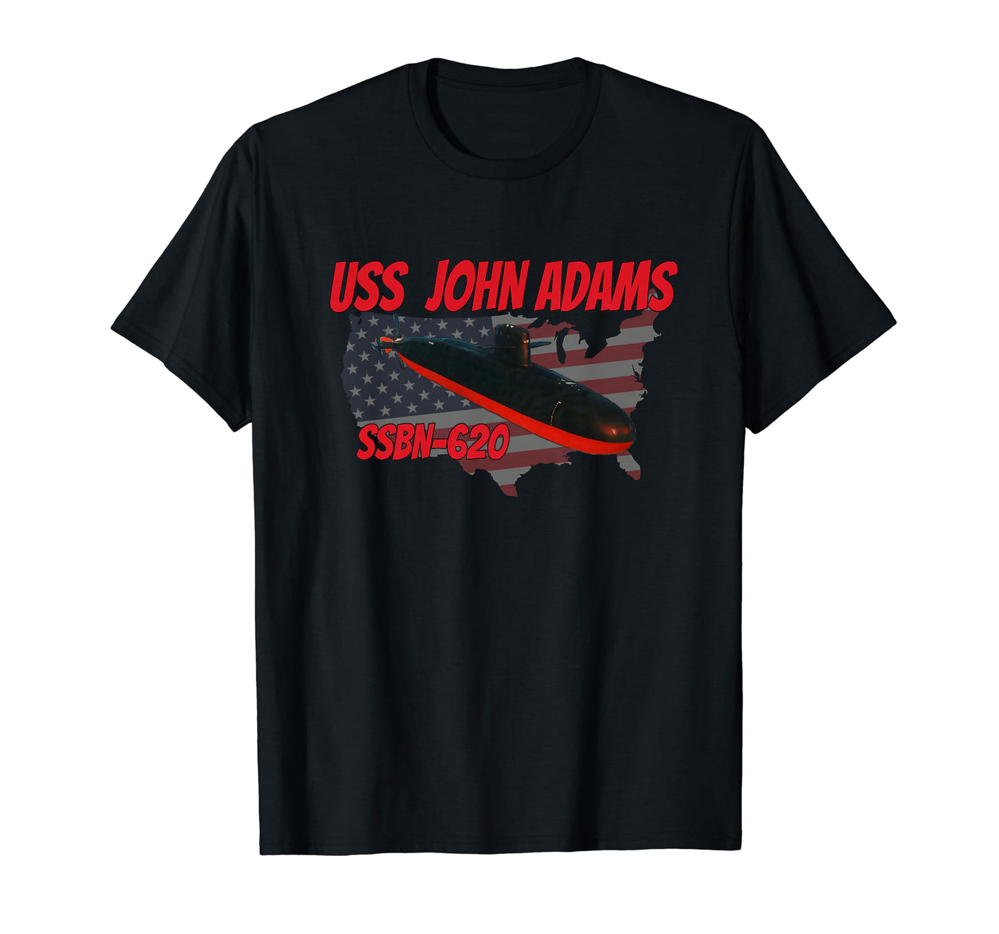 Uss Adams Ssbn 620 Submarine Veterans Day T-Shirt - Novelty Apparel Unisex - T-Shirt, Sweatshirt, Hoodie