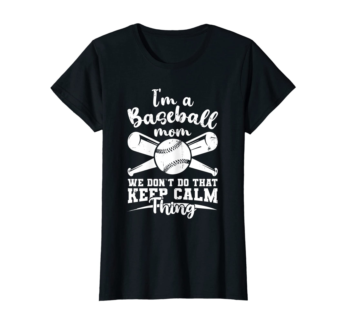 Womens Ball Mama Im Baseball Mom T-Shirt - Fun Novelty Design for Adults - T-Shirt, Sweatshirt, Hoodie