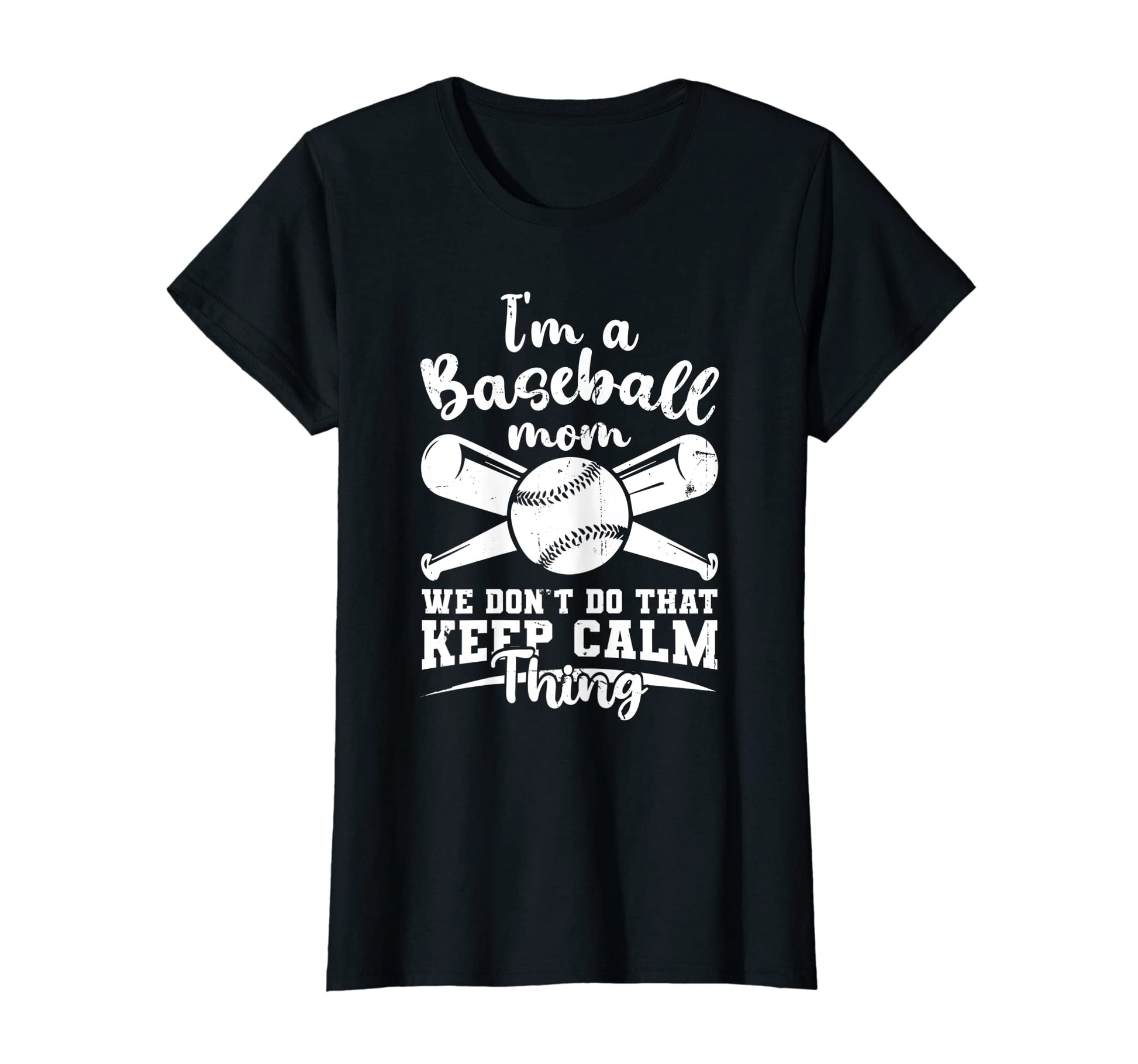 Womens Ball Mama Im Baseball Mom T-Shirt - Fun Novelty Design for Adults - T-Shirt, Sweatshirt, Hoodie