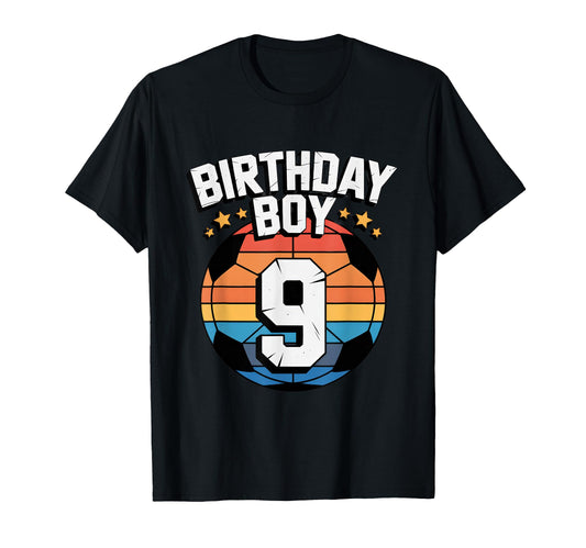 9 Year Old Soccer Player 9Th Birthday T-Shirt - Aesthetic Graphic Unisex - T-Shirt, Sweatshirt, Hoodie