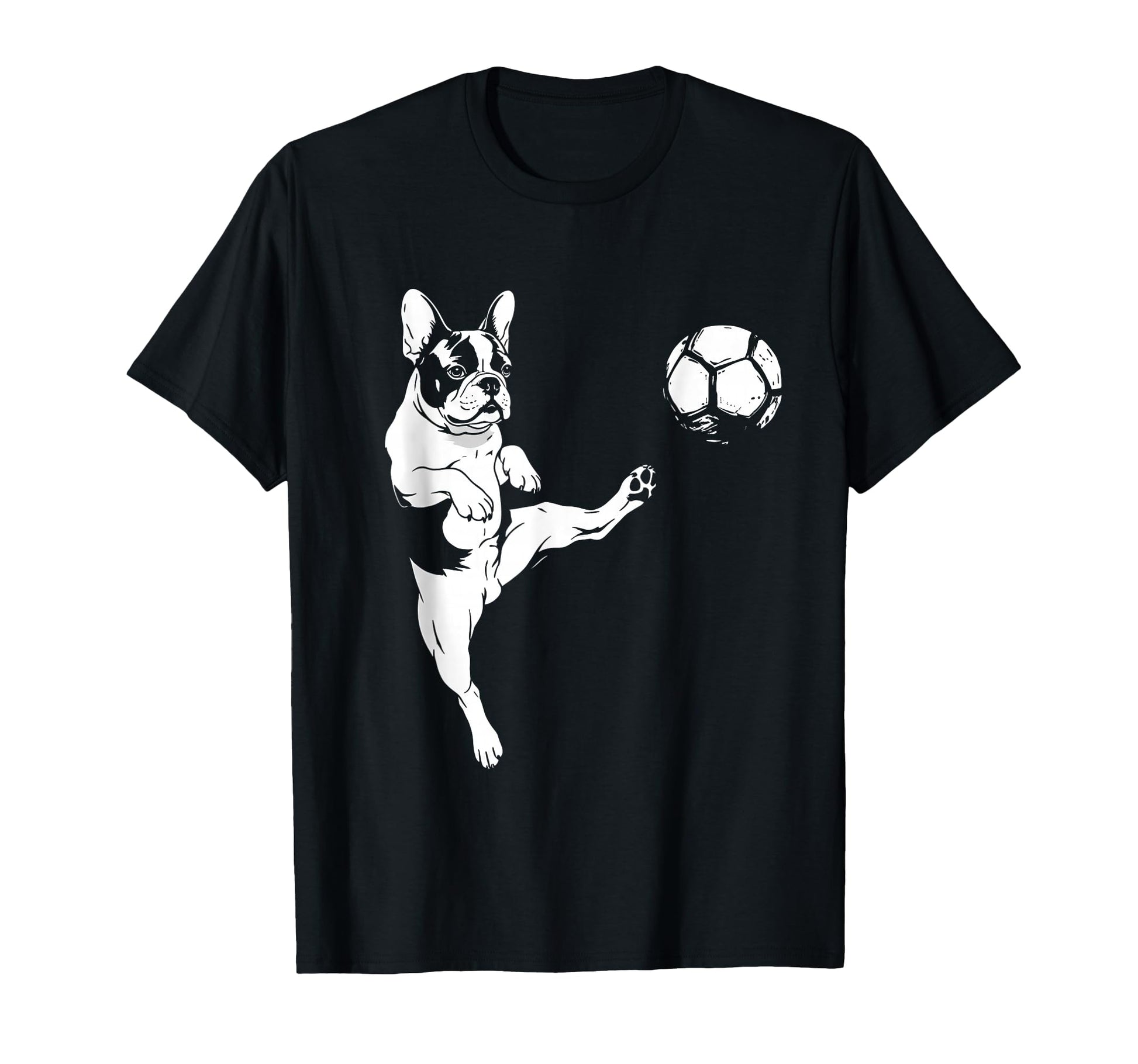 French Bulldog Soccer Player Funny T-Shirt - Minimalist Print Men Women - T-Shirt, Sweatshirt, Hoodie