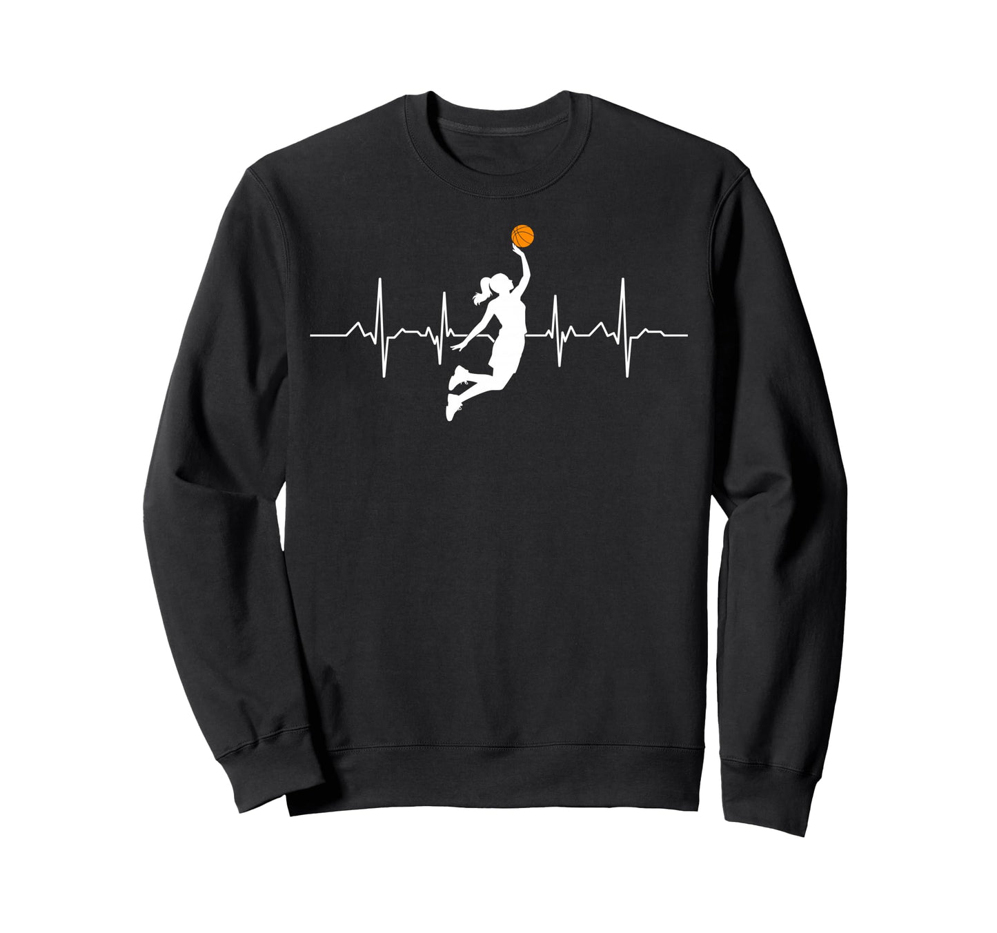 Heartbeat Basketball Player Slam Sweatshirt - Aesthetic Graphic Men Women - T-Shirt, Sweatshirt, Hoodie