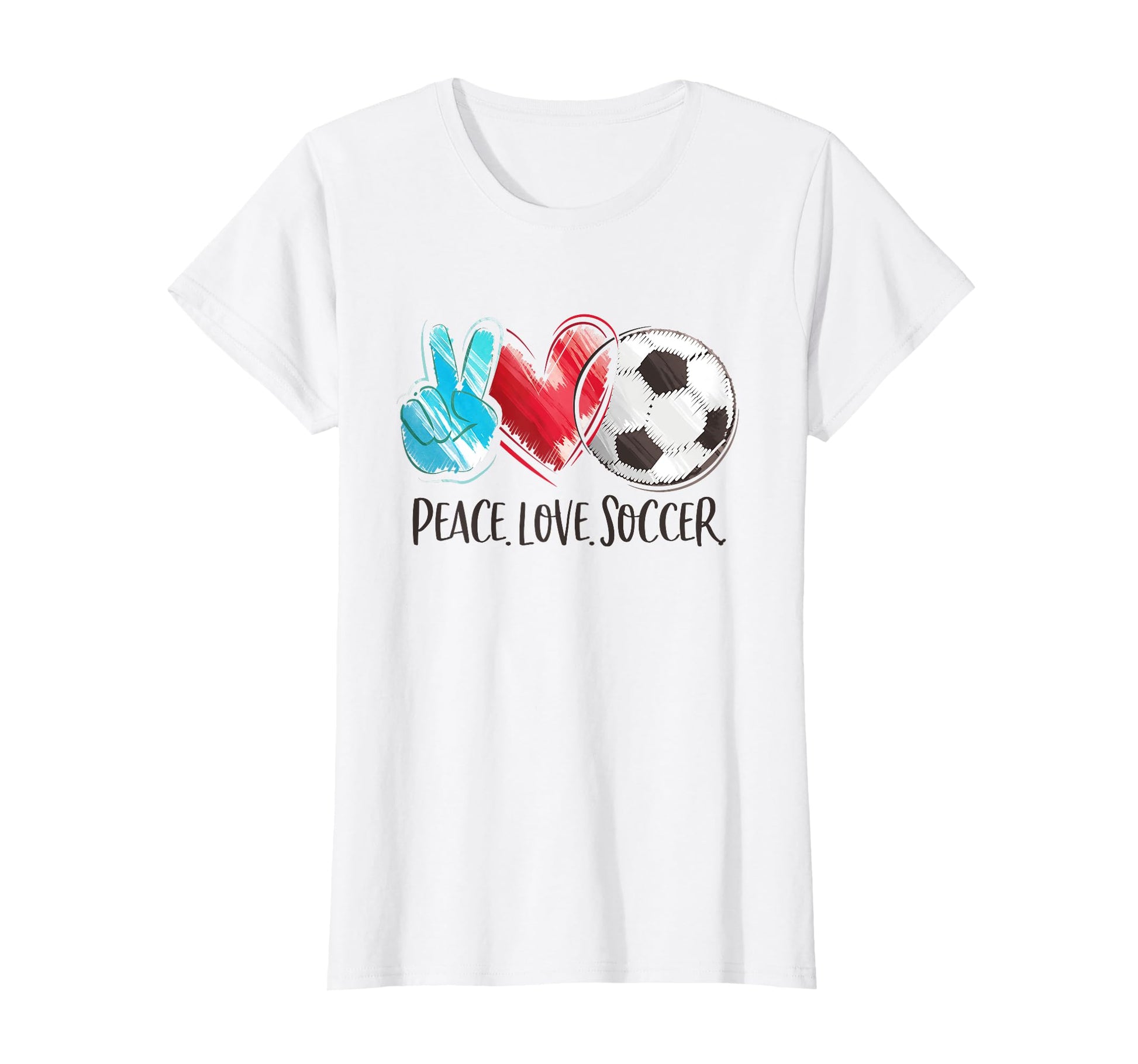 Soccer Player Soccer Fan Peace Love T-Shirt - Streetwear Style Men Women - T-Shirt, Sweatshirt, Hoodie