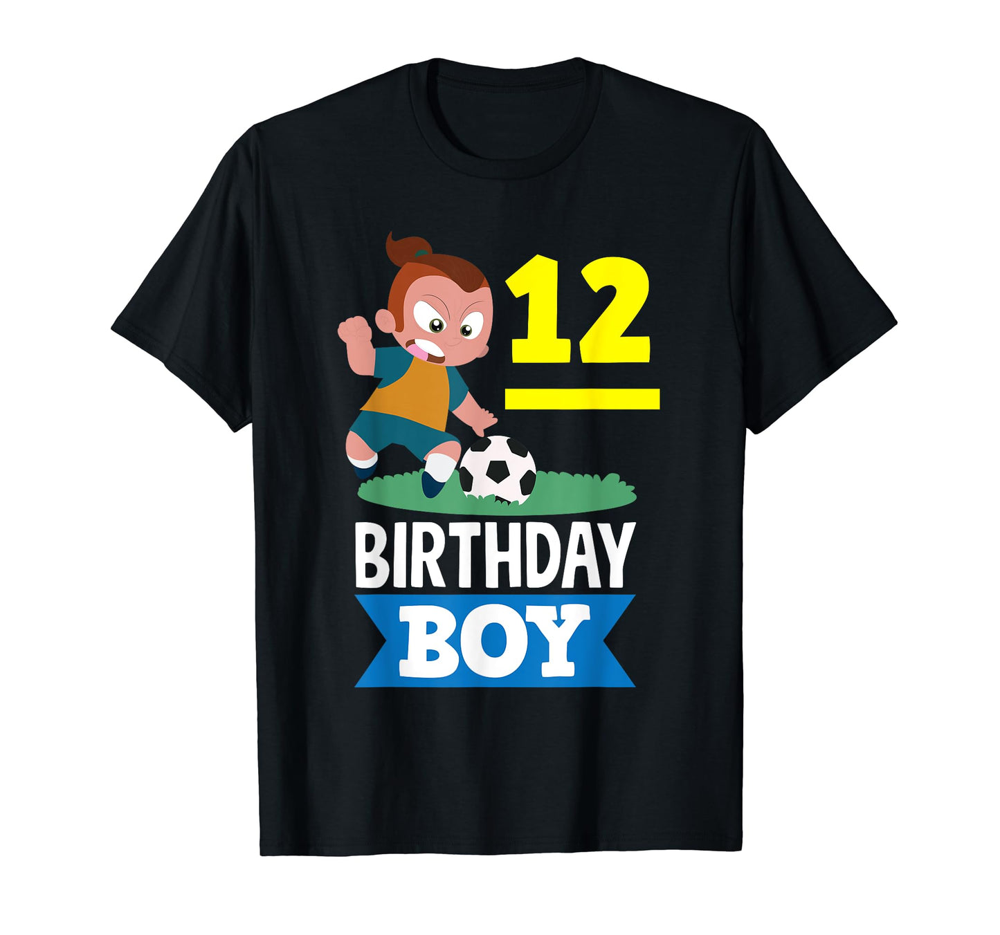 12Th Birthday 12 Years Soccer Football T-Shirt - Minimalist Print Unisex - T-Shirt, Sweatshirt, Hoodie