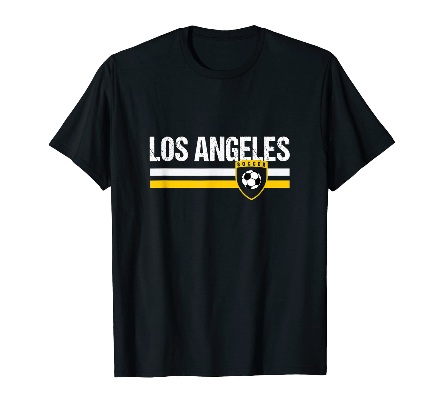 Los Angeles Yellow White Soccer Fan T-Shirt - Minimalist Print Men Women - T-Shirt, Sweatshirt, Hoodie