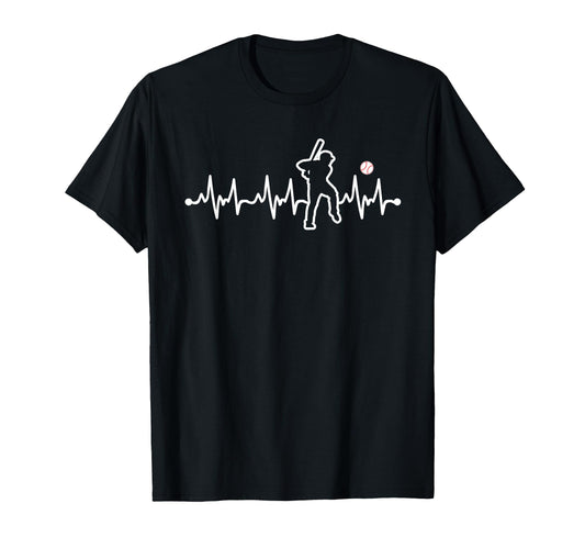 Baseball Heartbeat Baseball Coach T-Shirt - Graphic Print Unisex - T-Shirt, Sweatshirt, Hoodie