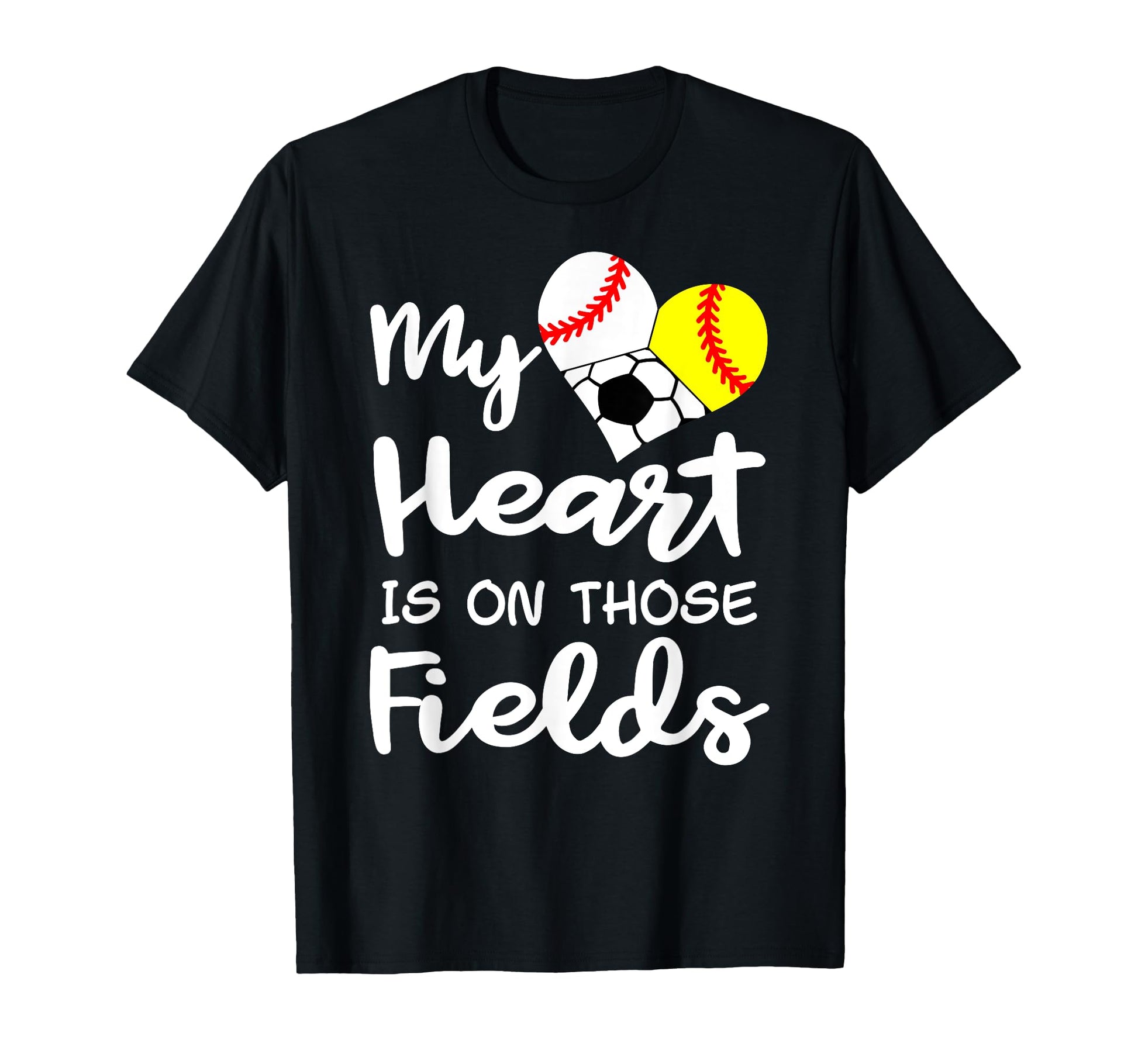 My Heart Is Those Fields Baseball T-Shirt - Unique Graphic Men Women - T-Shirt, Sweatshirt, Hoodie