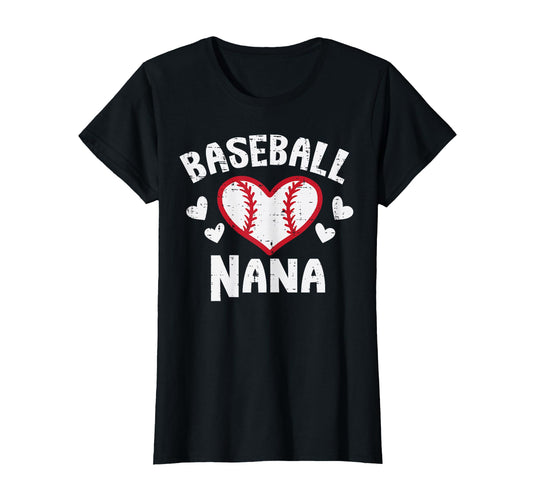 Baseball Nana Heart Family Matching T-Shirt - Aesthetic Graphic Unisex - T-Shirt, Sweatshirt, Hoodie