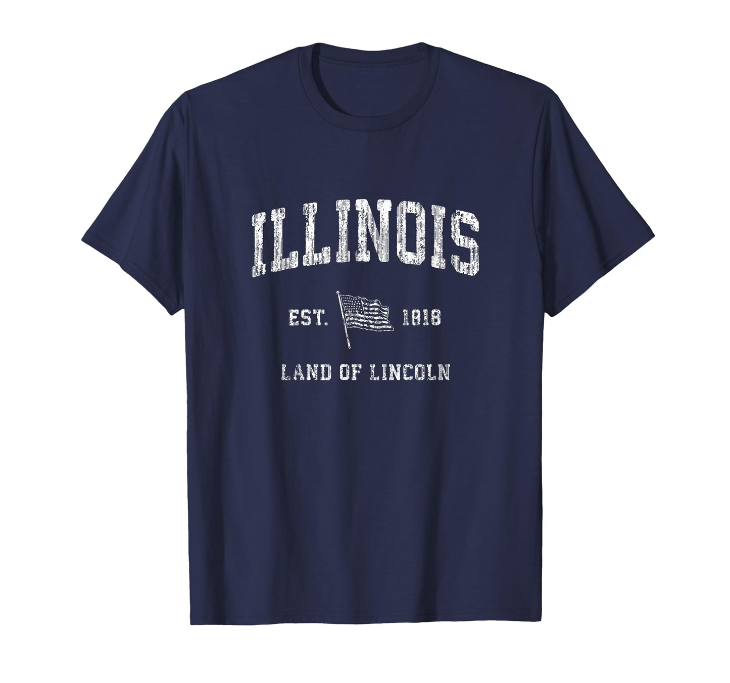 Illinois Us Flag Sports Patriotic T-Shirt - Graphic Print Men Women - T-Shirt, Sweatshirt, Hoodie
