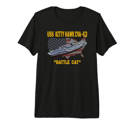 Aircraft Carrier Uss Kitty Hawk Cva 63 T-Shirt - Unique Graphic Unisex - T-Shirt, Sweatshirt, Hoodie