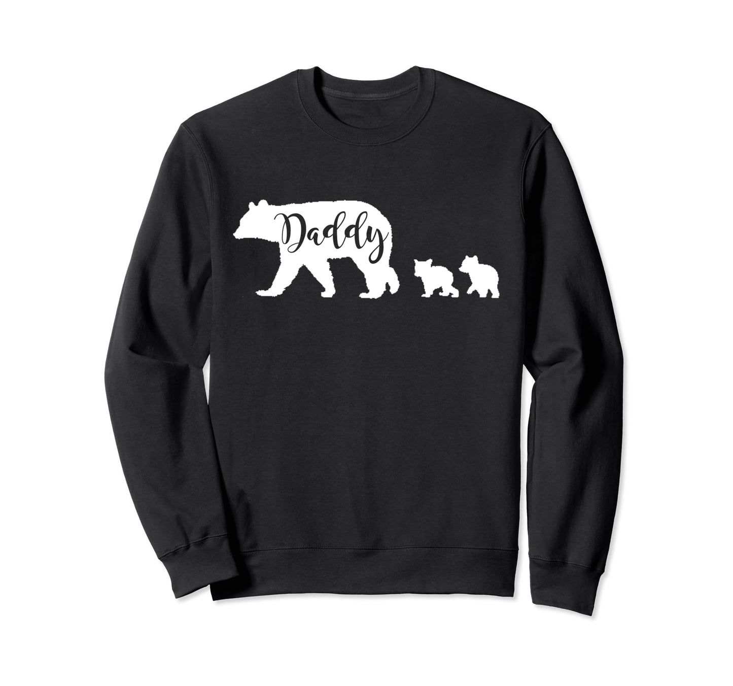 Daddy Bear 2 Two Cubs Dad Father Sweatshirt - Minimalist Print for Adults - T-Shirt, Sweatshirt, Hoodie