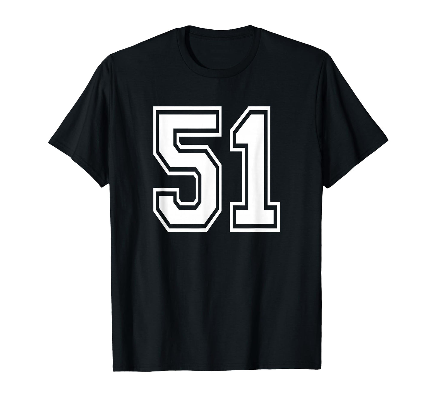 Number 51 Numbered Uniform Sports T-Shirt - Fun Novelty Design Unisex - T-Shirt, Sweatshirt, Hoodie
