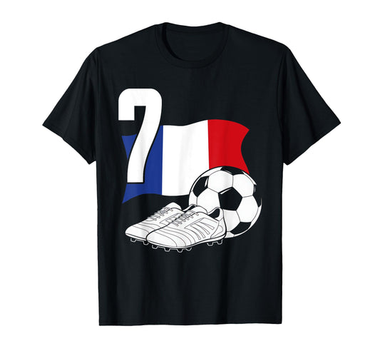 7 Soccer Birthday Gift Soccer Fan T-Shirt - Casual Everyday Wear Unisex - T-Shirt, Sweatshirt, Hoodie