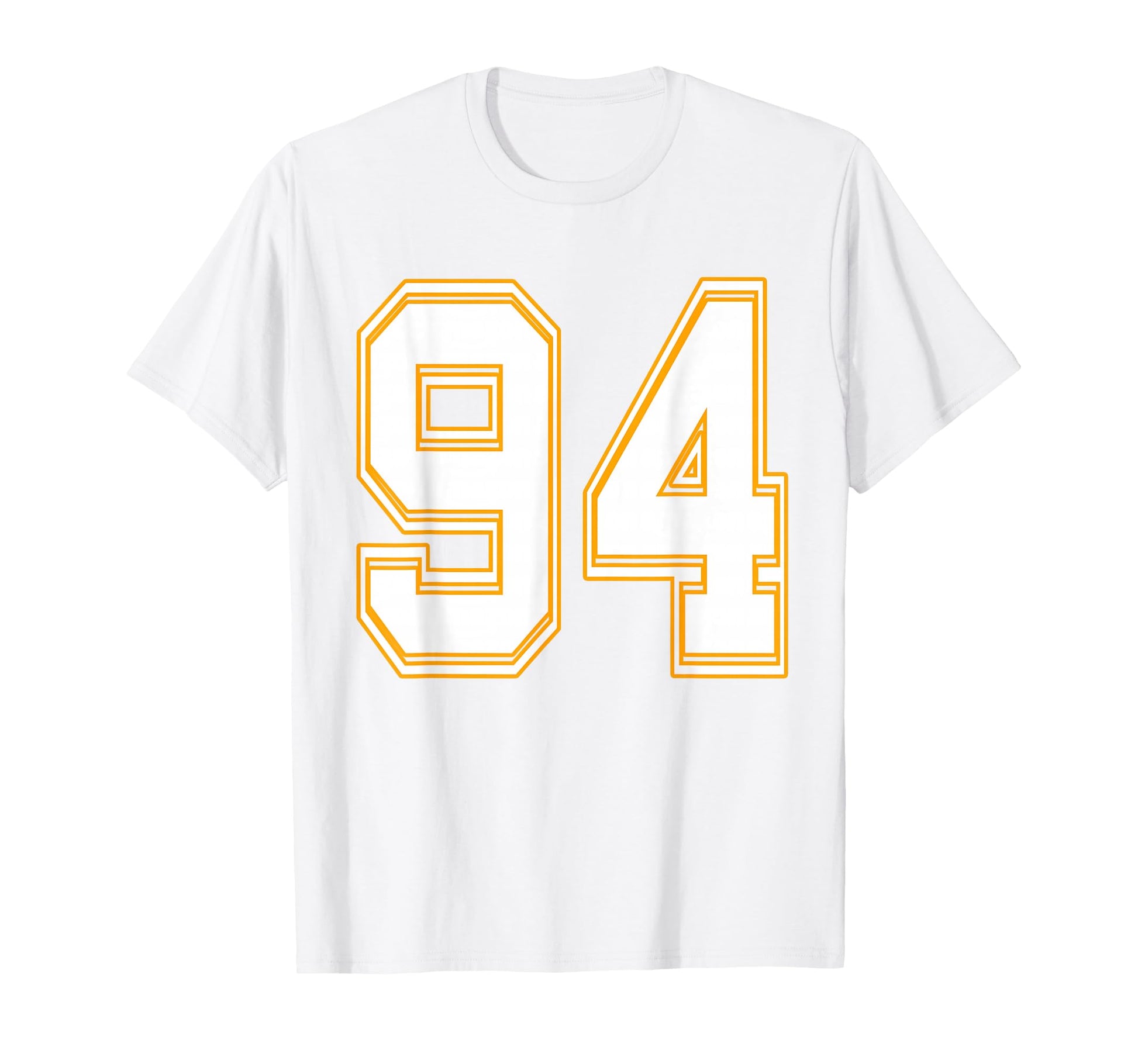 Number 94 Red Yellow White T-Shirt - Casual Everyday Wear Men Women - T-Shirt, Sweatshirt, Hoodie