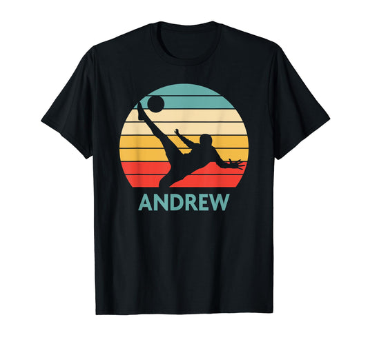 Andrew Name Gift Personalized Soccer T-Shirt - Custom Art Print Men Women - T-Shirt, Sweatshirt, Hoodie