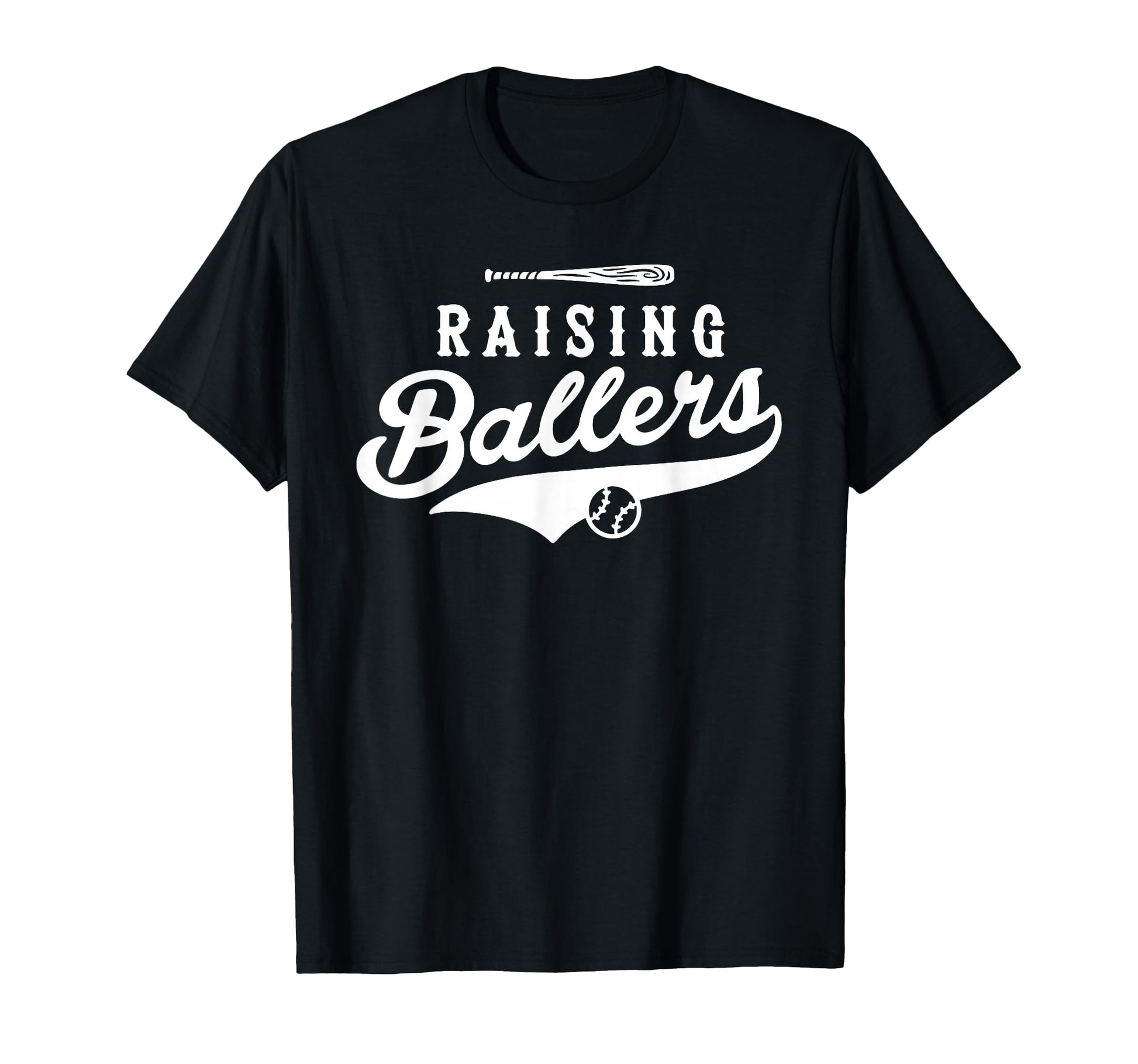Raising Ballers Baseball Dad And Mom T-Shirt - Novelty Apparel Unisex - T-Shirt, Sweatshirt, Hoodie