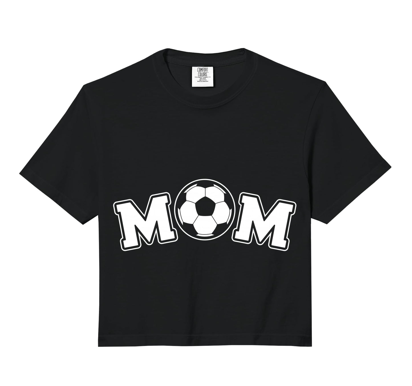 Soccer Mom Gift Comfort Colors Crop Hoodie - Trendy Graphic Men Women - T-Shirt, Sweatshirt, Hoodie