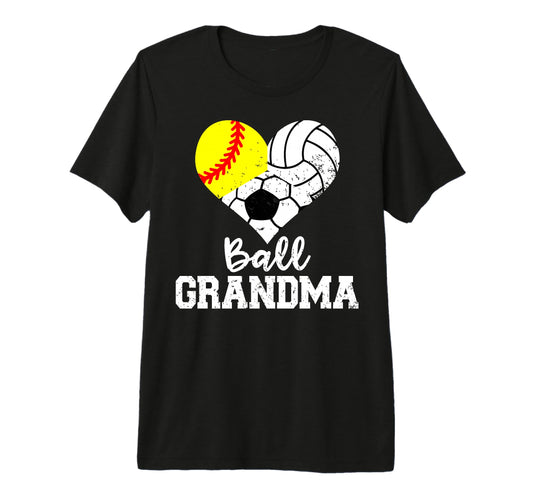 Ball Grandma Funny Softball Volleyball T-Shirt - Aesthetic Graphic Unisex - T-Shirt, Sweatshirt, Hoodie