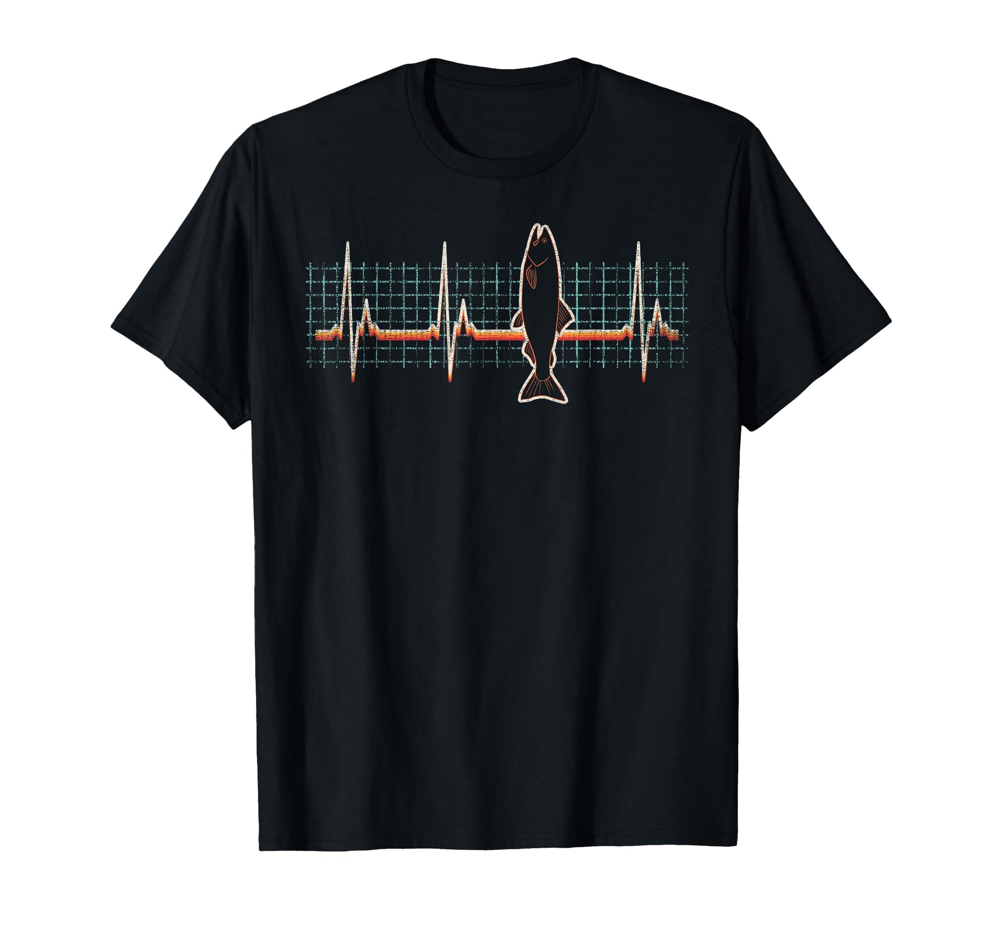 Salmon Fish Heartbeat 80S Gift T-Shirt - Custom Art Print Unisex - T-Shirt, Sweatshirt, Hoodie