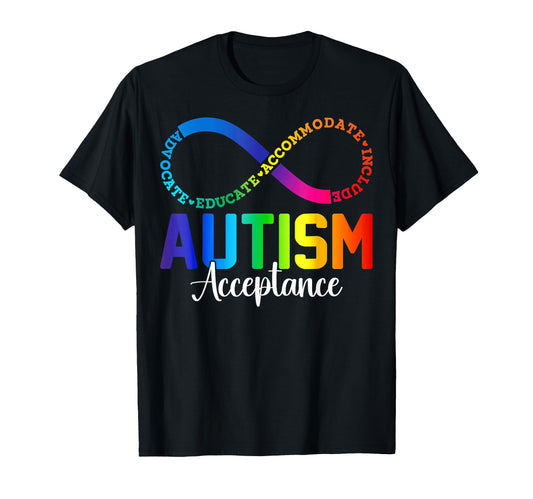 Autism Awareness Acceptance Infinity T-Shirt - Fun Novelty Design Unisex - T-Shirt, Sweatshirt, Hoodie