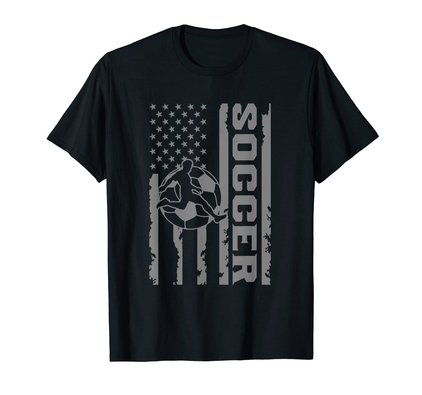 Soccer Player Usa Us American Flag Soccer T-Shirt - Unique Graphic Unisex - T-Shirt, Sweatshirt, Hoodie