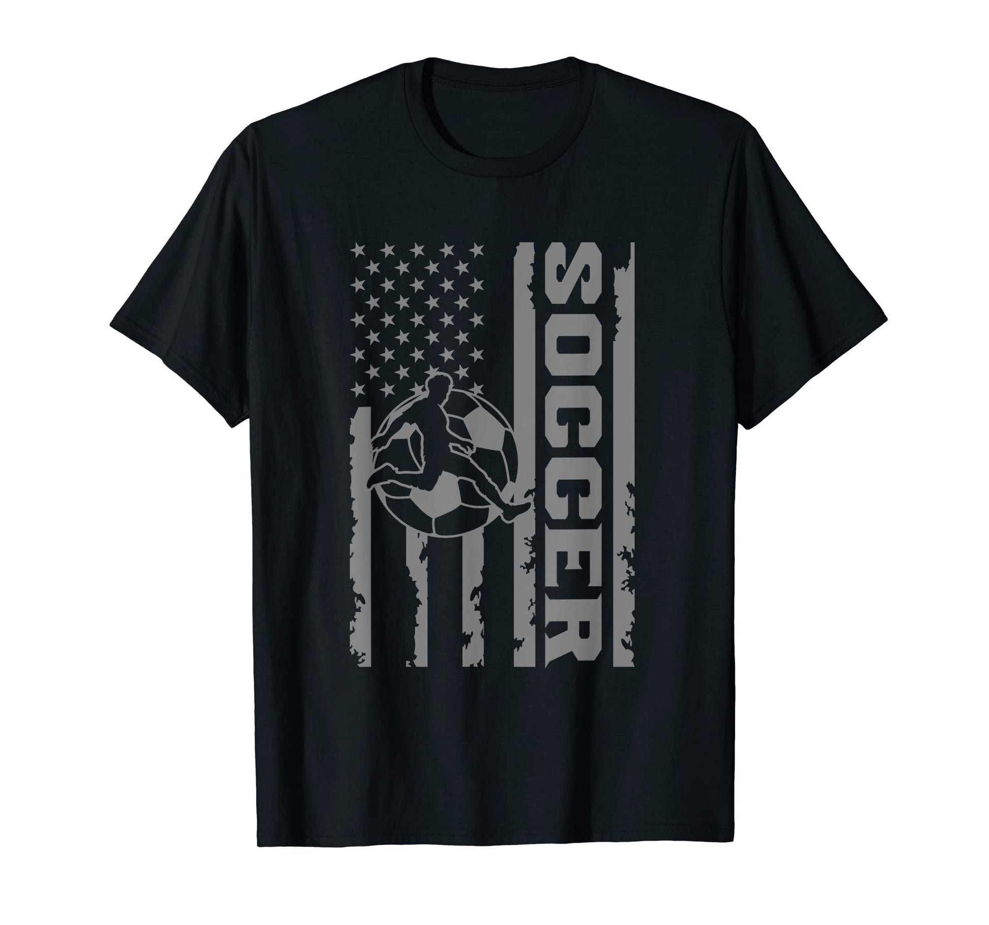Soccer Player Usa Us American Flag Soccer T-Shirt - Unique Graphic Unisex - T-Shirt, Sweatshirt, Hoodie