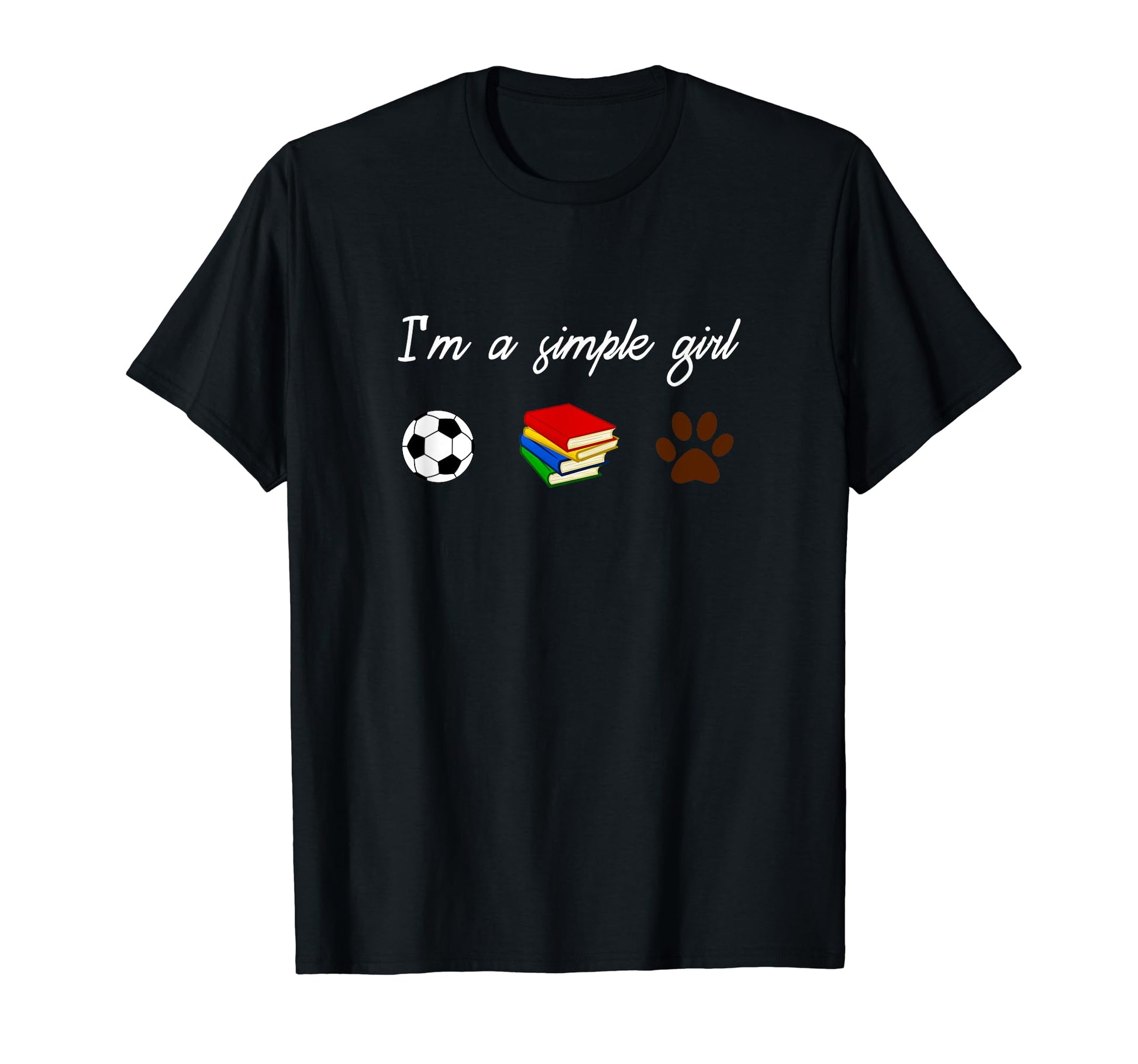 Im Simple Soccer Reading Books Dog T-Shirt - Novelty Apparel for Adults - T-Shirt, Sweatshirt, Hoodie