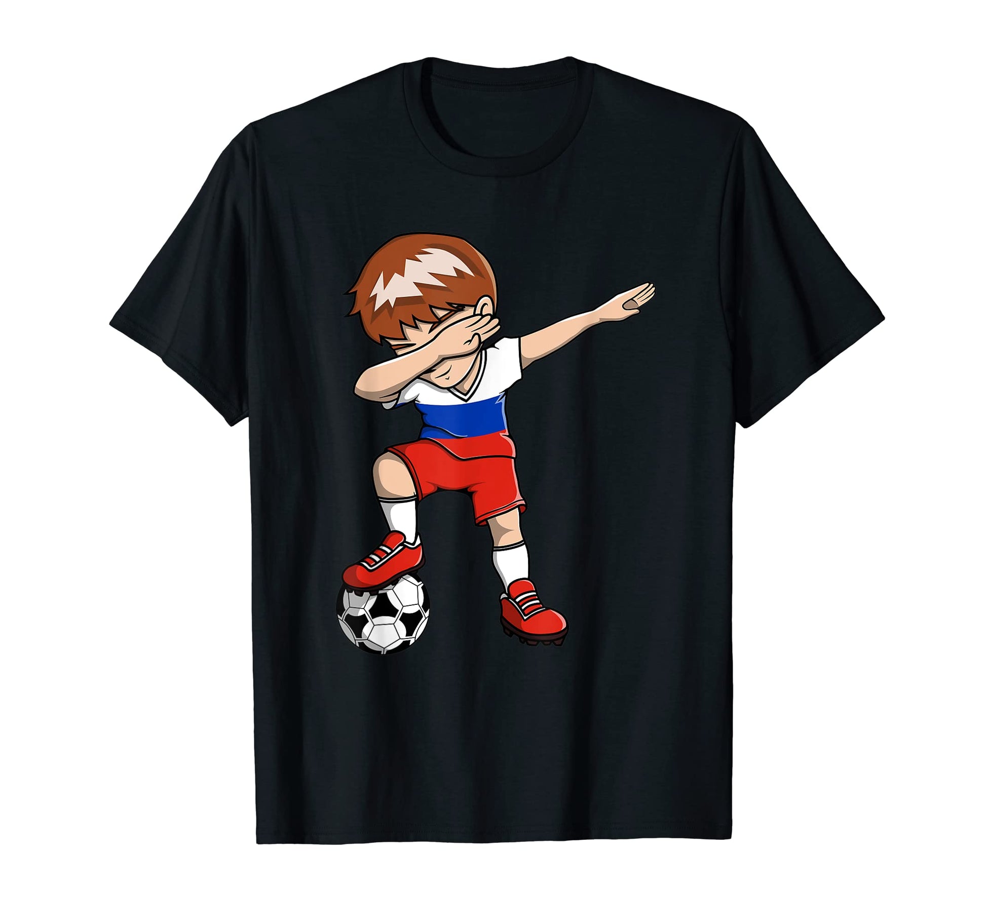 Dabbing Soccer Russia Jersey Russian T-Shirt - Custom Art Print for Adults - T-Shirt, Sweatshirt, Hoodie