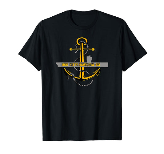 Aircraft Carrier Uss Kitty Hawk Cva 63 T-Shirt - Fun Novelty Design Unisex - T-Shirt, Sweatshirt, Hoodie