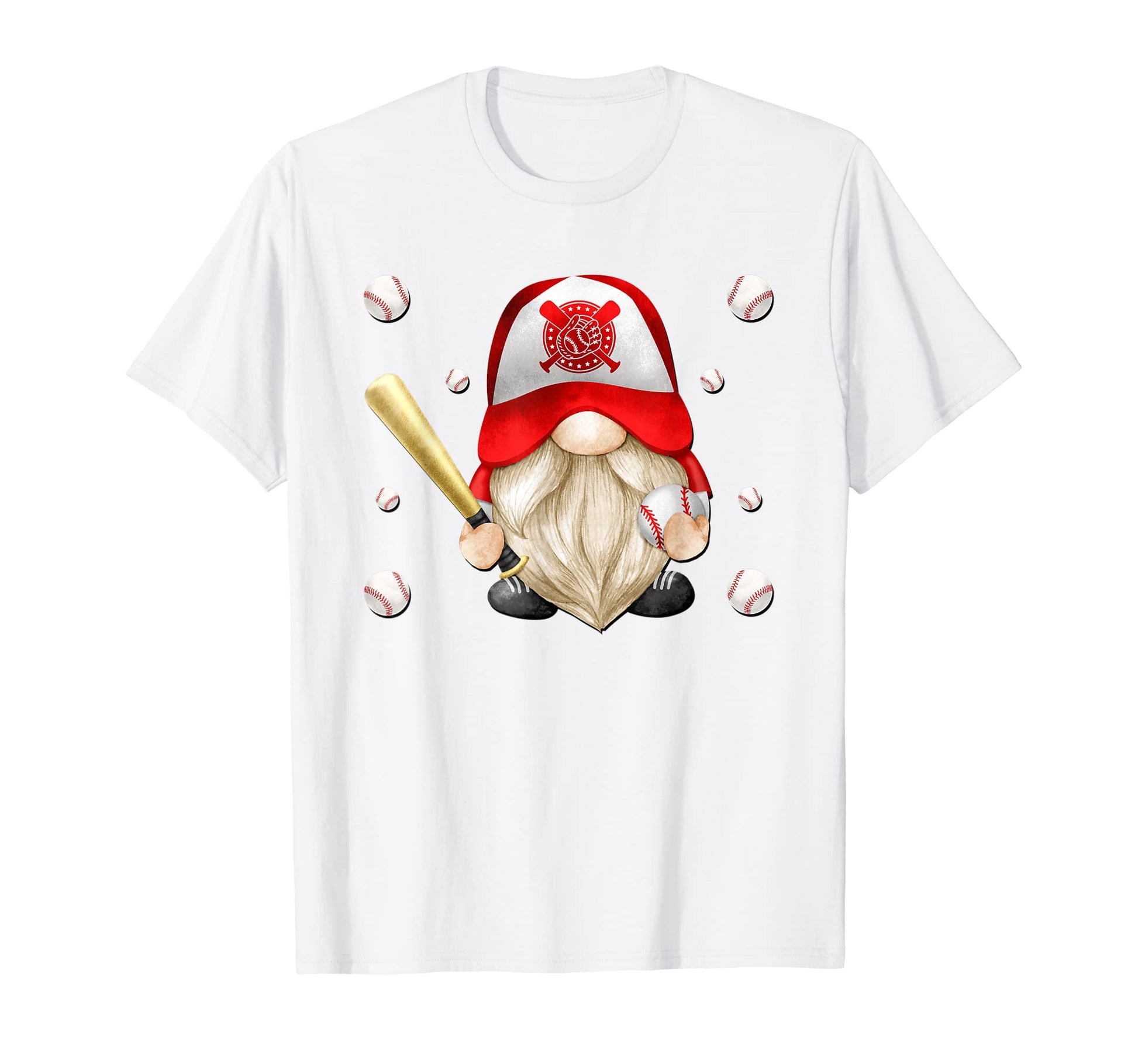 Red Baseball Gnome Dad Grandma And T-Shirt - Aesthetic Graphic Men Women - T-Shirt, Sweatshirt, Hoodie