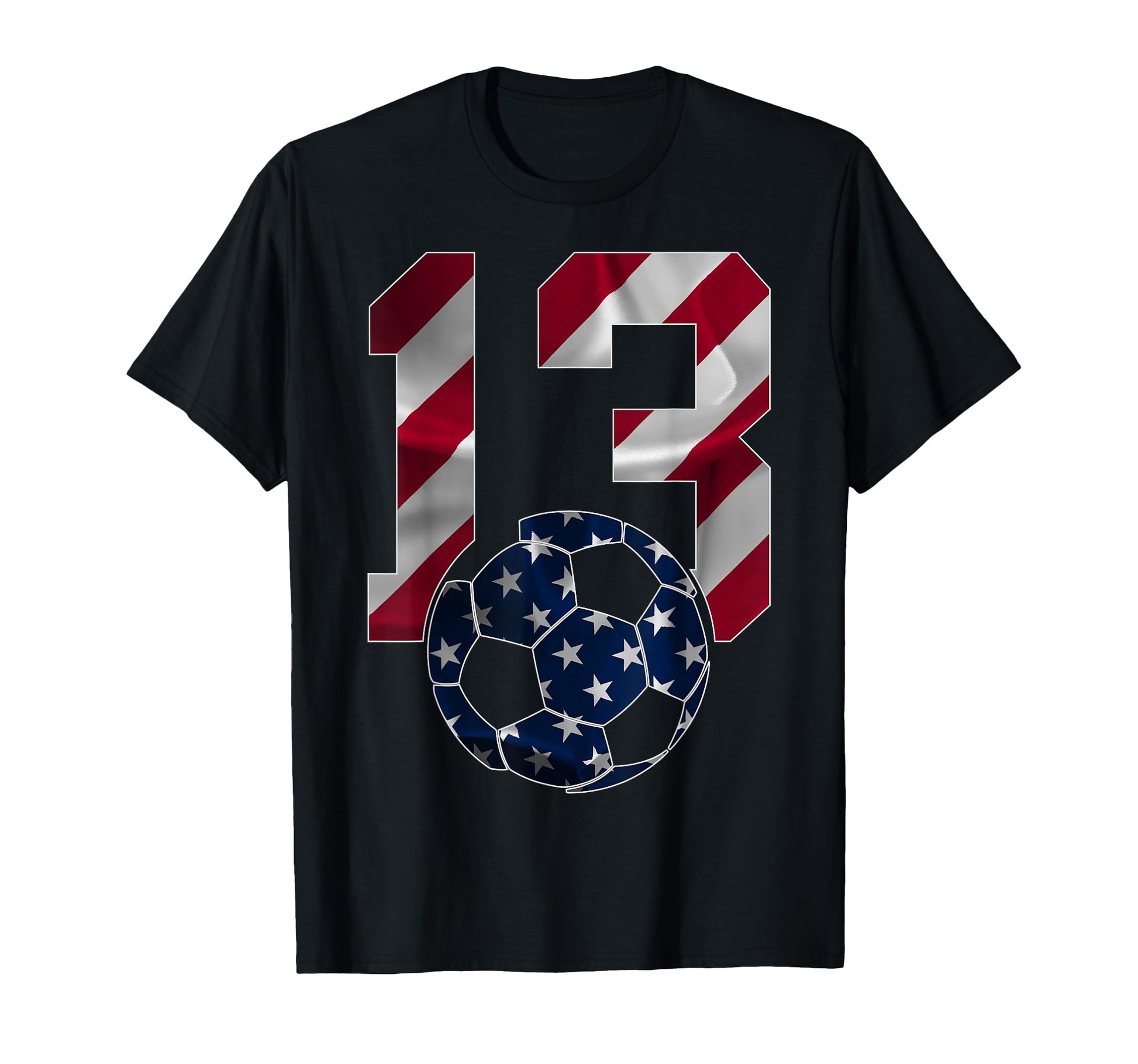 Number 13 Years Soccer 13Th Birthday T-Shirt - Graphic Print Men Women - T-Shirt, Sweatshirt, Hoodie