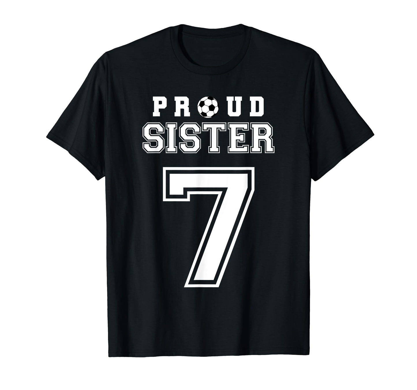 Number 7 Custom Proud Soccer Futbol T-Shirt - Novelty Apparel for Adults - T-Shirt, Sweatshirt, Hoodie