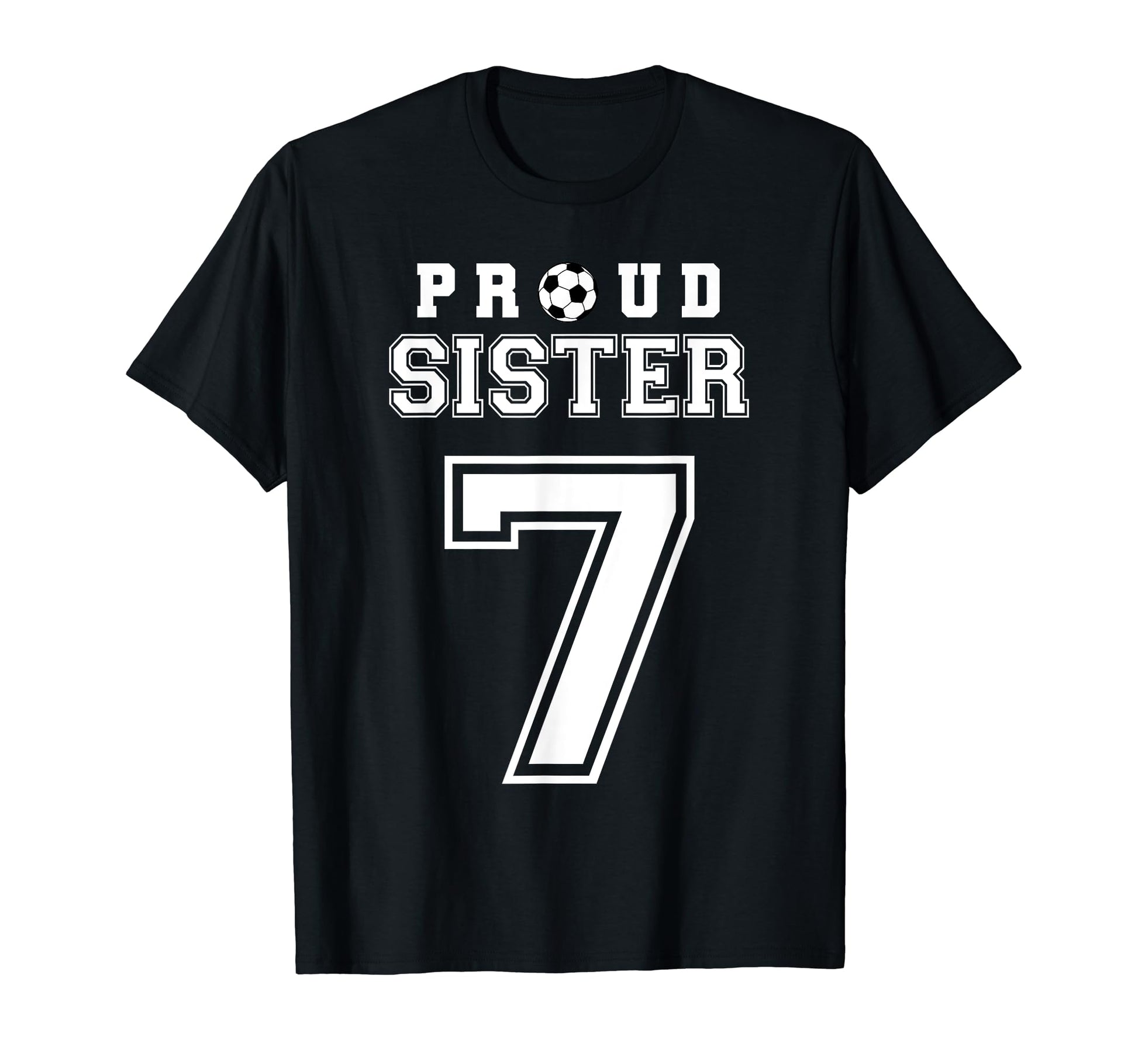 Number 7 Custom Proud Soccer Futbol T-Shirt - Novelty Apparel for Adults - T-Shirt, Sweatshirt, Hoodie