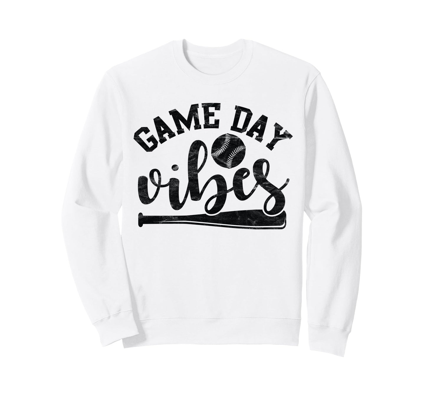 Game Day Vibes Sports Games Baseball Sweatshirt - Unique Graphic Men Women - T-Shirt, Sweatshirt, Hoodie